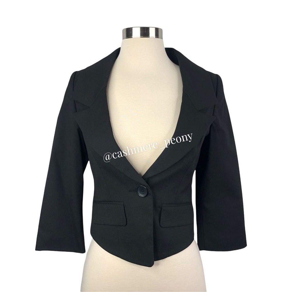 H&M Cropped Mini Black Blazer Jacket